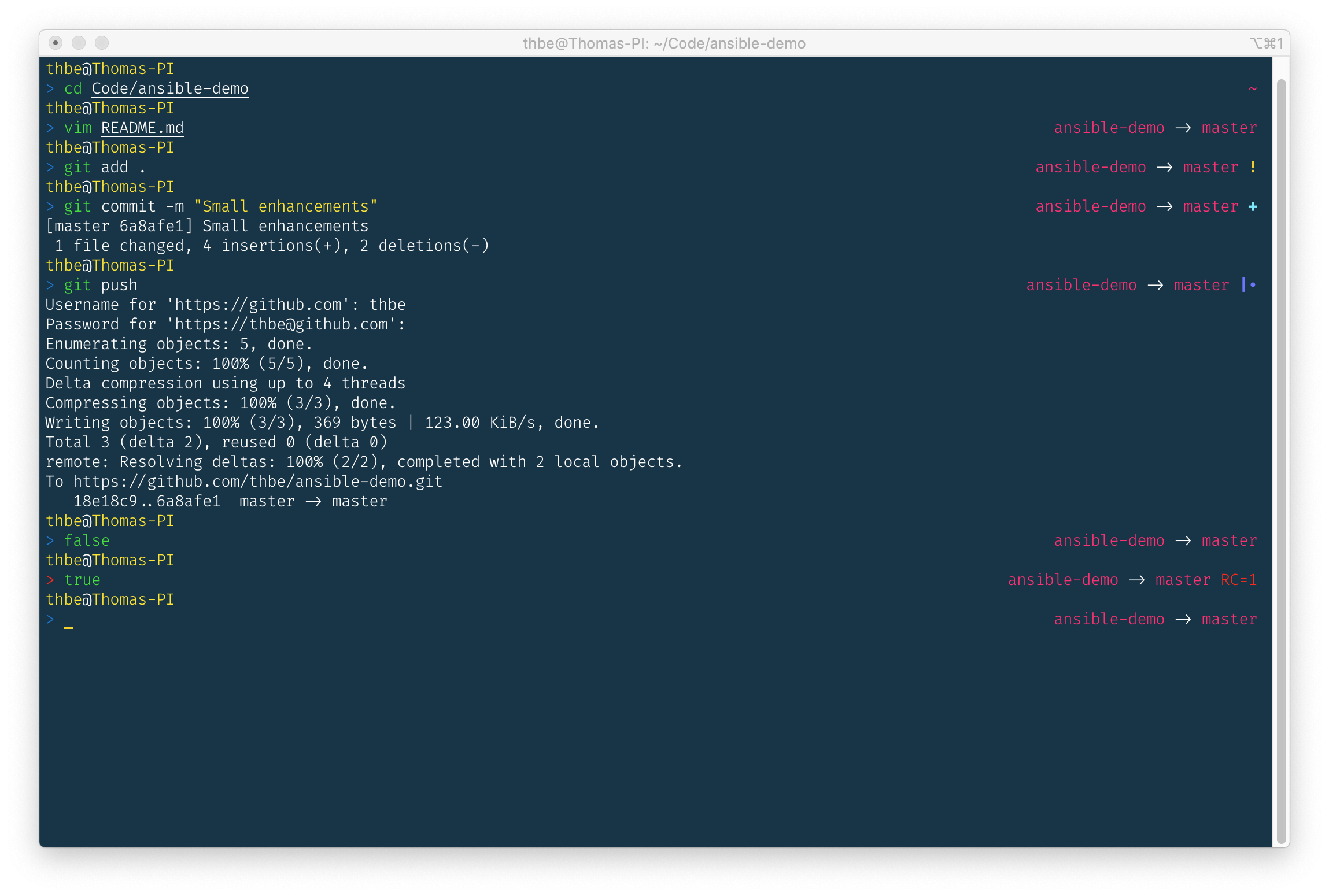 Customized lean Terminal with oh-my-zsh