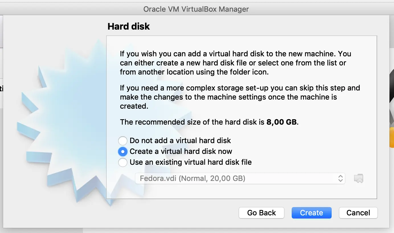 VirtualBox create master VM